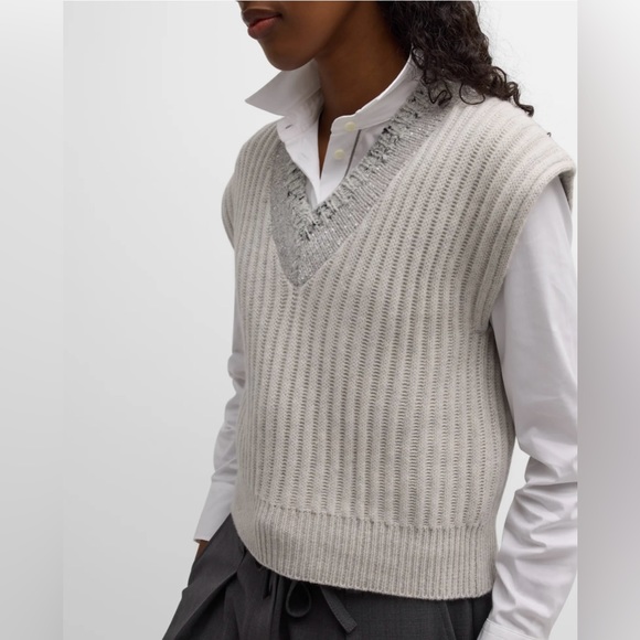 ❤️NEW Brunello Cucinelli CASHMERE sweater vest - Picture 4 of 13